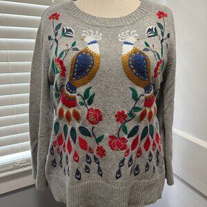 Colorful Embroidered Sweater